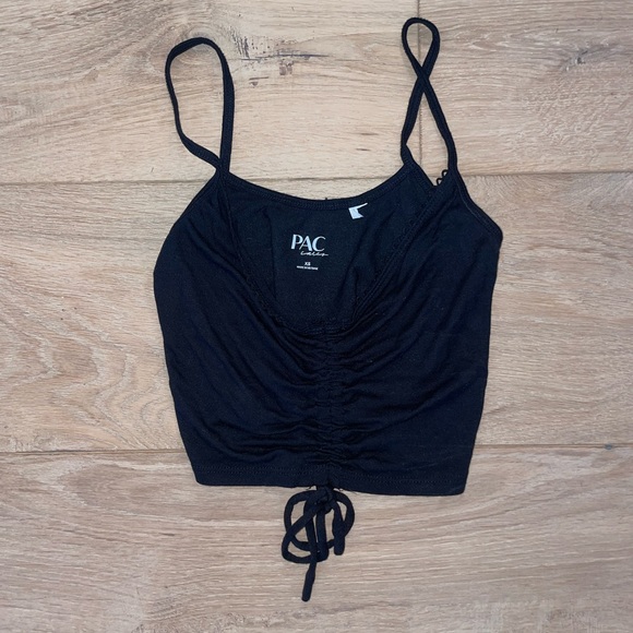 Small black crop top with front tie from Pacsun size XS - Picture 1 of 1